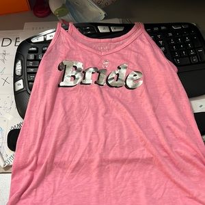 Pink bride tank size small